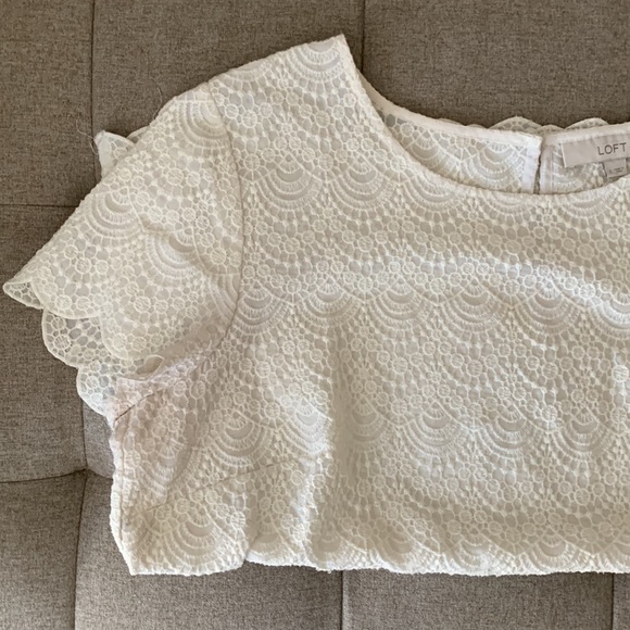 Loft White Dressy Blouse - Picture 5 of 5